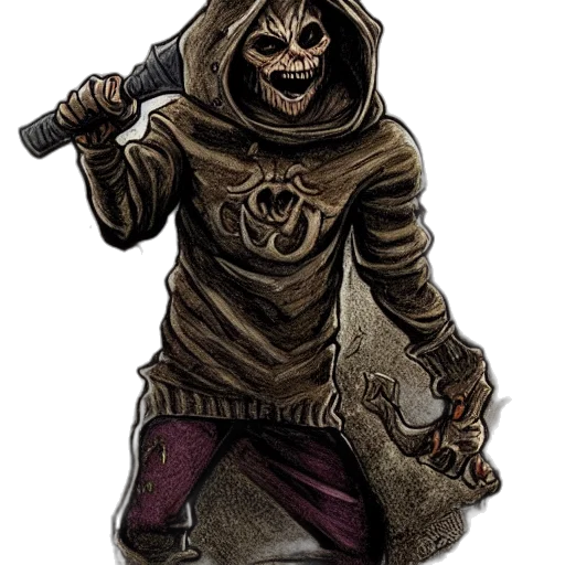 staff, mask, creature, face transparent PNG cut-out