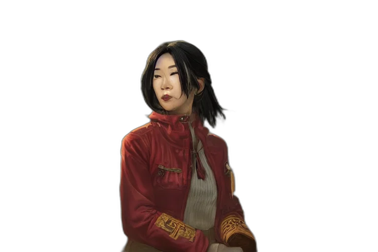 jacket, staff, dragon, fantasy art transparent PNG cut-out