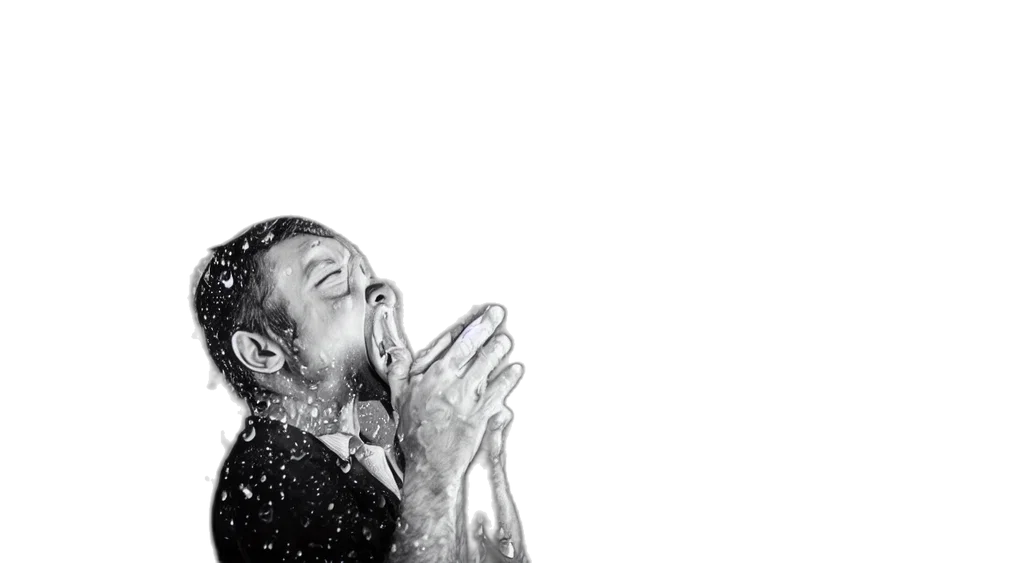 rain, outer space, man, sneezing transparent PNG cut-out