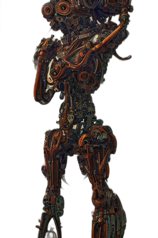 robot, staff, creature, weapon transparent PNG cut-out
