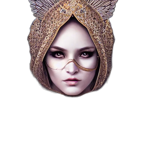 mask, hat, crown, jewelry, fantasy art, concept art, photorealistic, comic book art transparent PNG cut-out