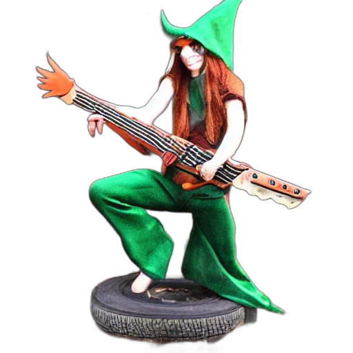 staff, hat, concept art, fantasy art, 3d render, pixel art, green, mystical transparent PNG cut-out