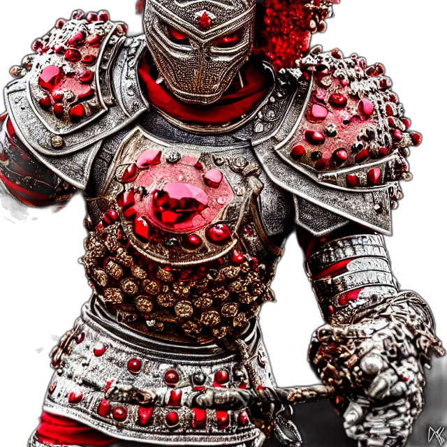 robot, sword, jewelry, mask, 3d render, concept art, fantasy art, photorealistic transparent PNG cut-out