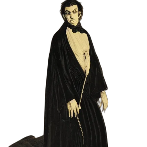 jacket, dress, staff, concept art transparent PNG cut-out