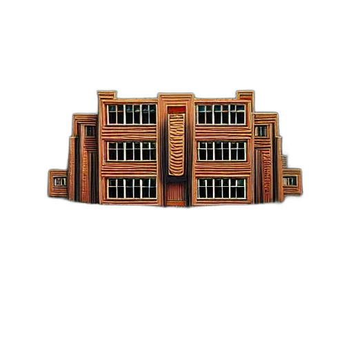 building, furniture, 3d render, pixel art transparent PNG cut-out