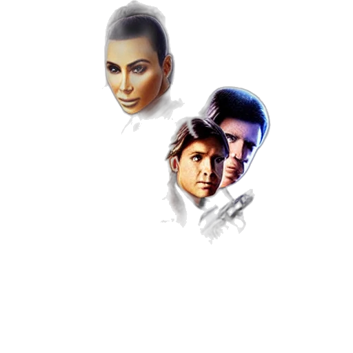 face, pixel art, concept art, photorealistic transparent PNG cut-out