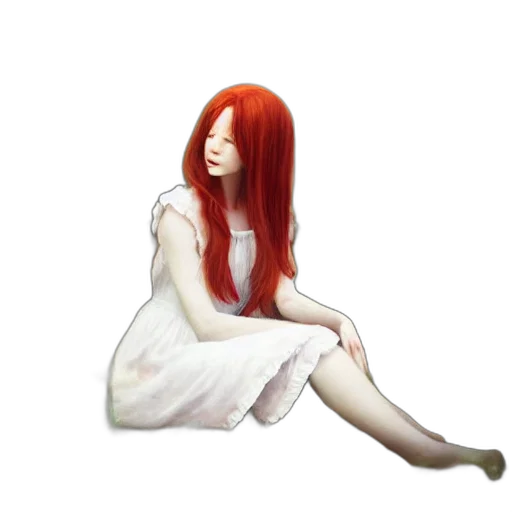 dress, hair, creature, pixel art transparent PNG cut-out