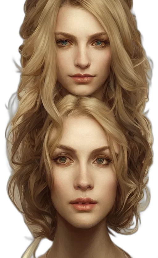 face, hair, crown, photorealistic transparent PNG cut-out