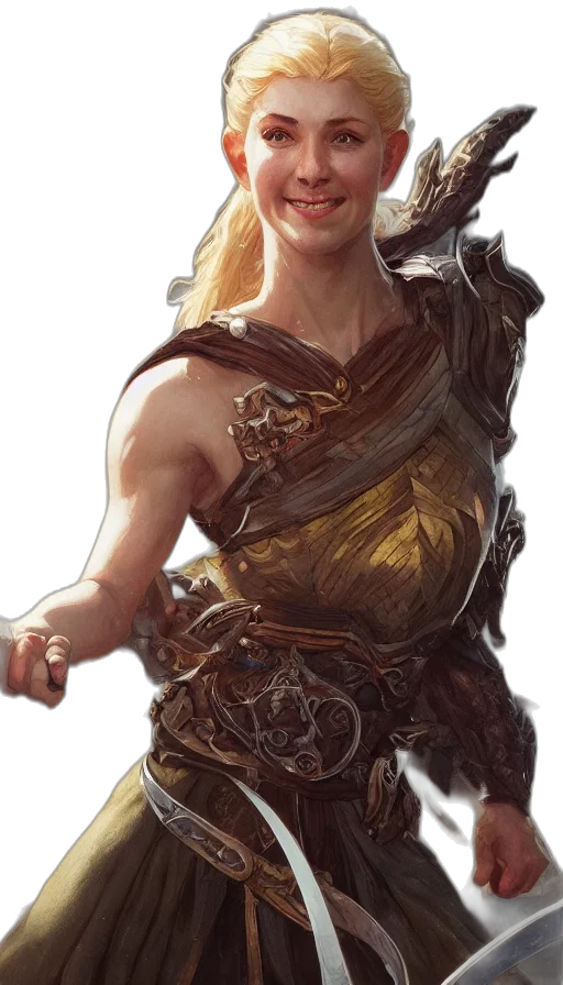 dress, dragon, staff, face transparent PNG cut-out