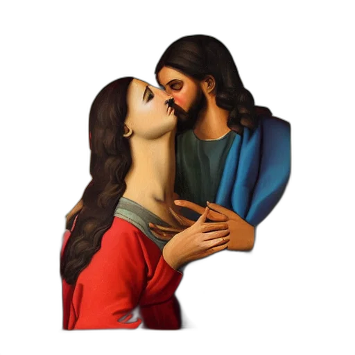 face, pixel art, photorealistic, 3d render, oil painting, oil, panting, jesus transparent PNG cut-out