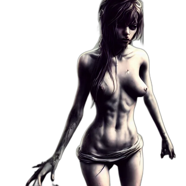 creature, concept art, fantasy art, comic book art, photorealistic, monochrome, dark, full transparent PNG cut-out