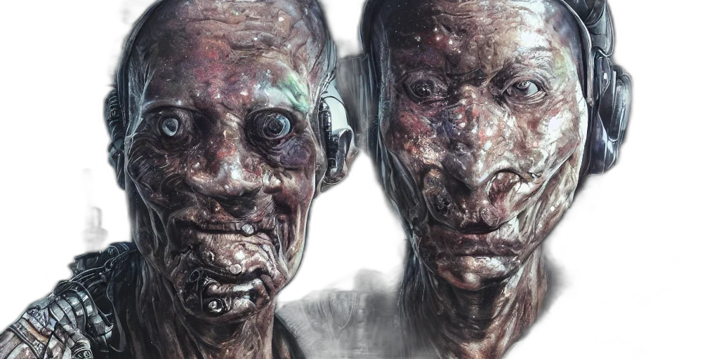 face, mask, concept art, 3d render transparent PNG cut-out