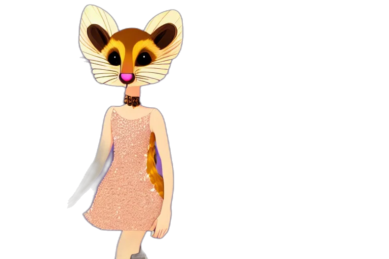 dress, animal, cartoon, concept art transparent PNG cut-out
