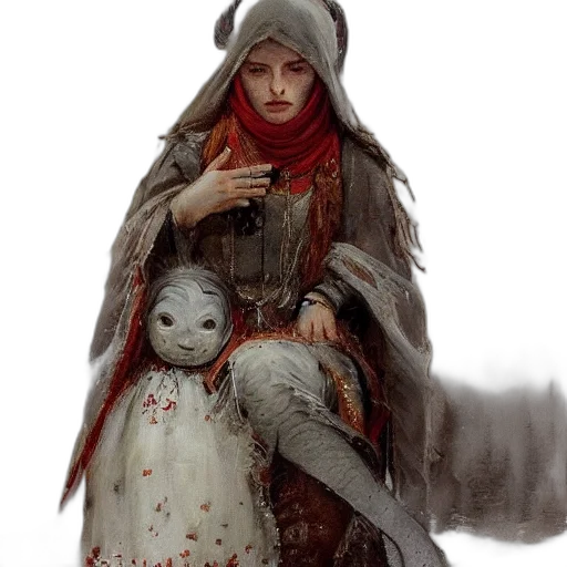 mask, concept art, fantasy art, oil painting transparent PNG cut-out