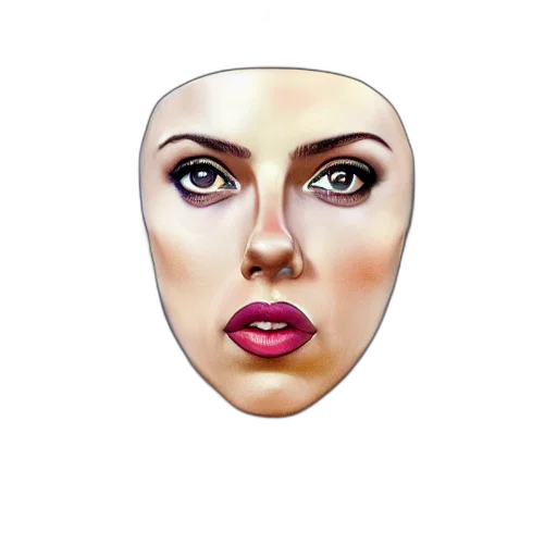 face, mask, jewelry, photorealistic transparent PNG cut-out