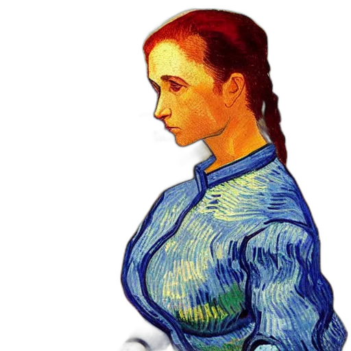 jacket, dress, face, staff, oil painting, pixel art, photorealistic, woman transparent PNG cut-out