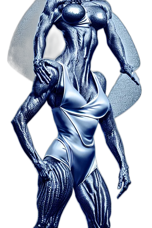 dress, robot, mask, creature, 3d render, concept art, comic book art, fantasy art transparent PNG cut-out