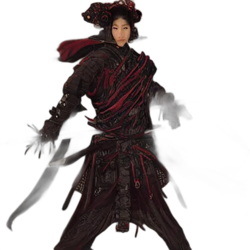 staff, sword, concept art, fantasy art, 3d render, dark, red, full transparent PNG cut-out