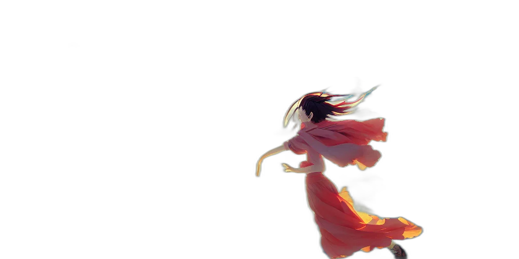 dragon, dress, flower, creature transparent PNG cut-out