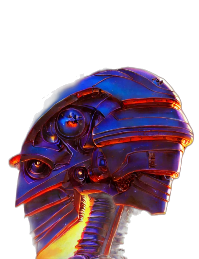 robot, mask, face, crown transparent PNG cut-out