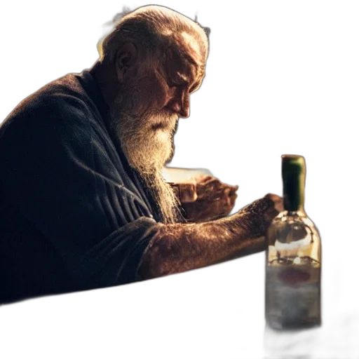 bottle, food, face, concept art transparent PNG cut-out