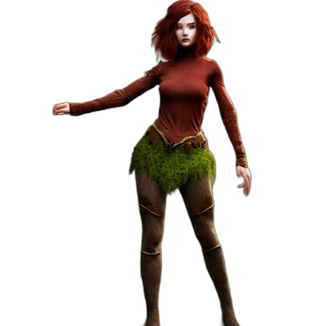 staff, creature, dress, concept art transparent PNG cut-out