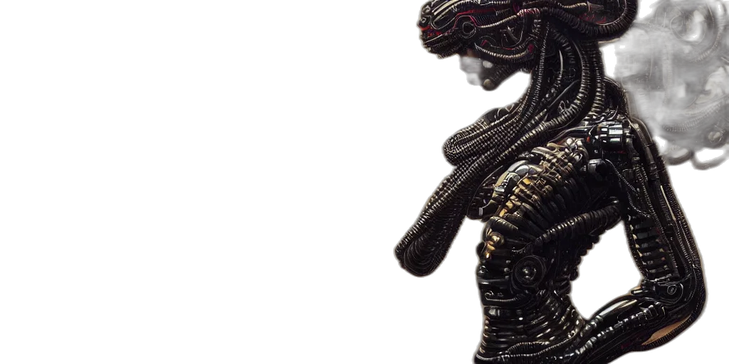 robot, creature, 3d render, concept art, cyberpunk, outer space, eugene, gottsnake transparent PNG cut-out