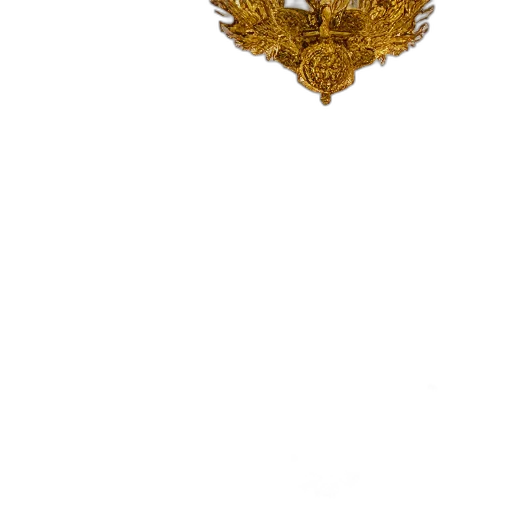 crown, jewelry, staff, mask, 3d render, oil painting, photorealistic, golden transparent PNG cut-out
