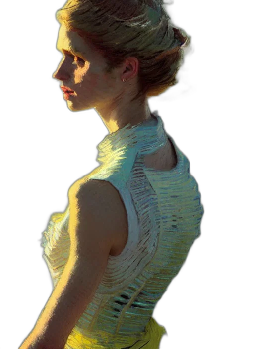 dress, staff, hat, jewelry transparent PNG cut-out