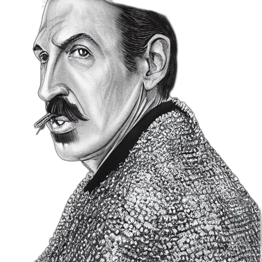 jacket, face, staff, pencil sketch transparent PNG cut-out