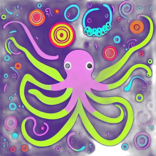 creature, concept art, fantasy art, photorealistic, 3d render, underwater, neon, colorful transparent PNG cut-out