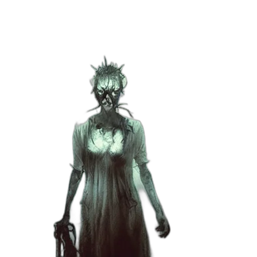 mask, creature, staff, dress transparent PNG cut-out