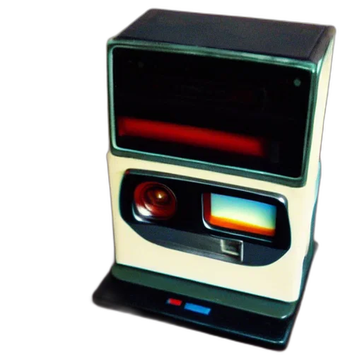 robot, furniture, jewelry, 3d render, concept art, old, polaroid, retro transparent PNG cut-out