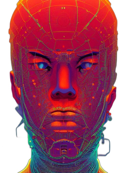 robot, face, mask, creature transparent PNG cut-out