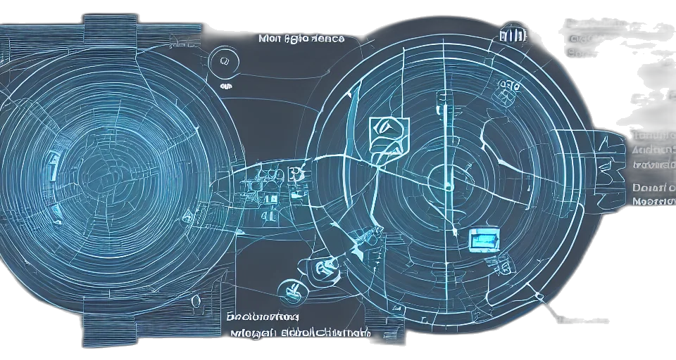 concept art, cyberpunk, 3d render, outer space transparent PNG cut-out