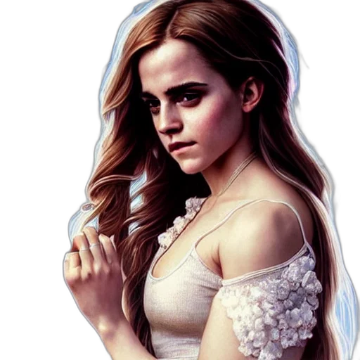 dress, face, jewelry, concept art transparent PNG cut-out