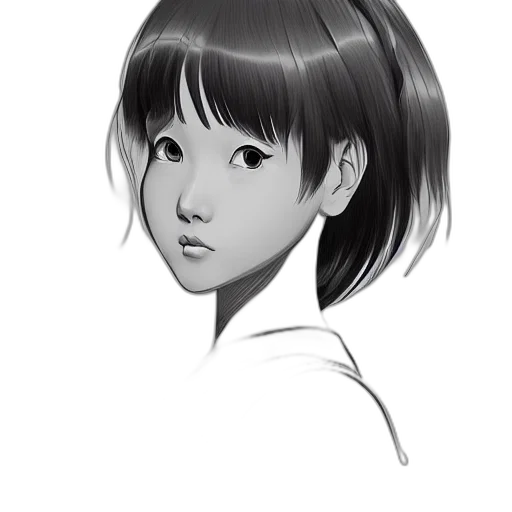 face, robot, creature, hair transparent PNG cut-out