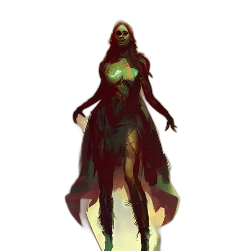dress, creature, staff, concept art, fantasy art, pixel art, comic book art, fire transparent PNG cut-out