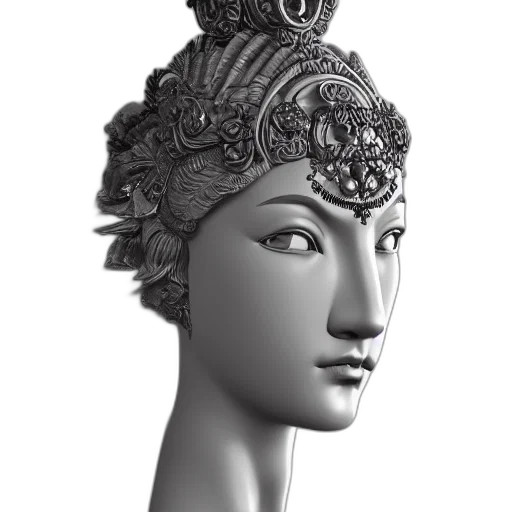 crown, jewelry, mask, hat, 3d render, photorealistic, concept art, fantasy art transparent PNG cut-out