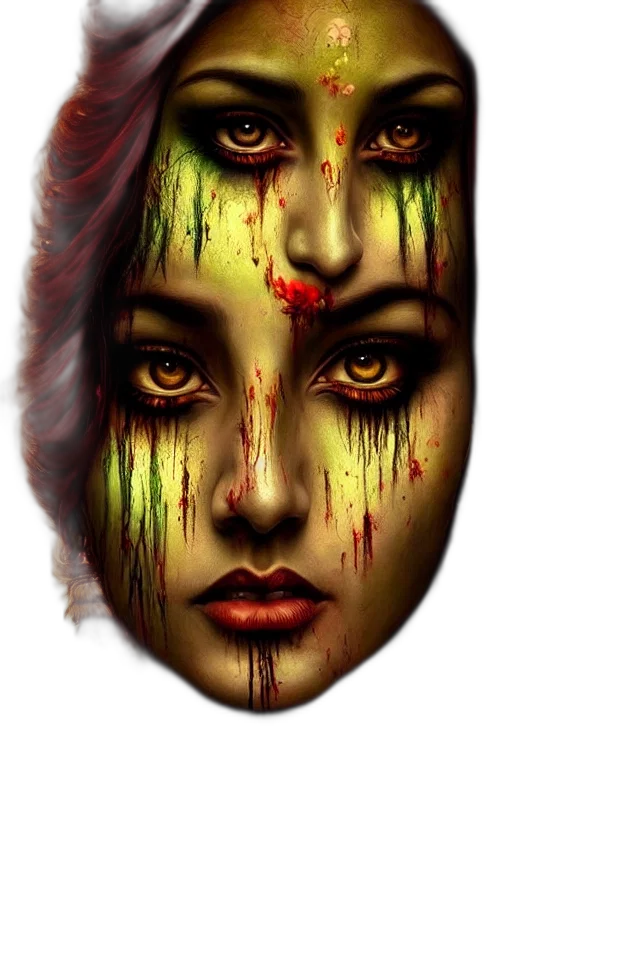 face, mask, fantasy art, photorealistic, concept art, comic book art, outer space, red transparent PNG cut-out