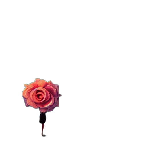 flower, crown, umbrella, dress, pixel art, 3d render, concept art, watercolor transparent PNG cut-out
