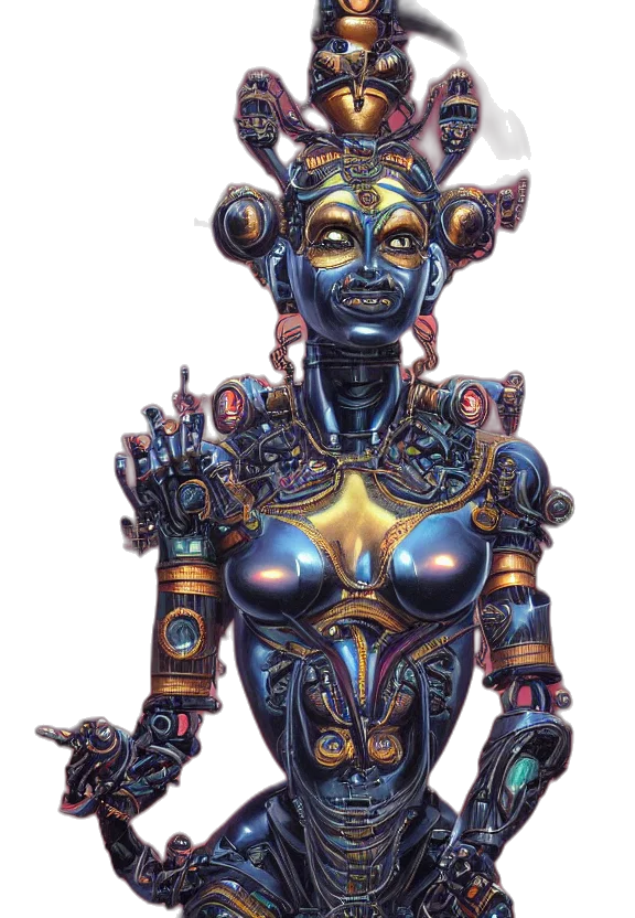 robot, jewelry, mask, concept art transparent PNG cut-out