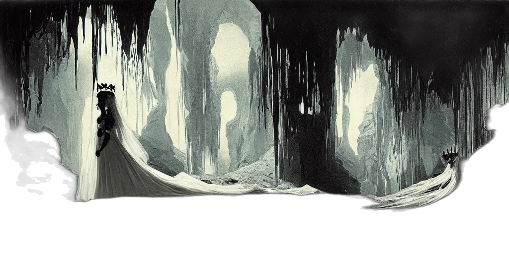 sword, concept art, comic book art, fantasy art, watercolor, fog, forest, snow transparent PNG cut-out
