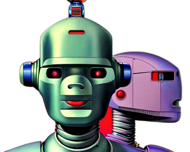 robot, vaporwave, concept art, cyberpunk, 3d render, centre, portrait, robots transparent PNG cut-out