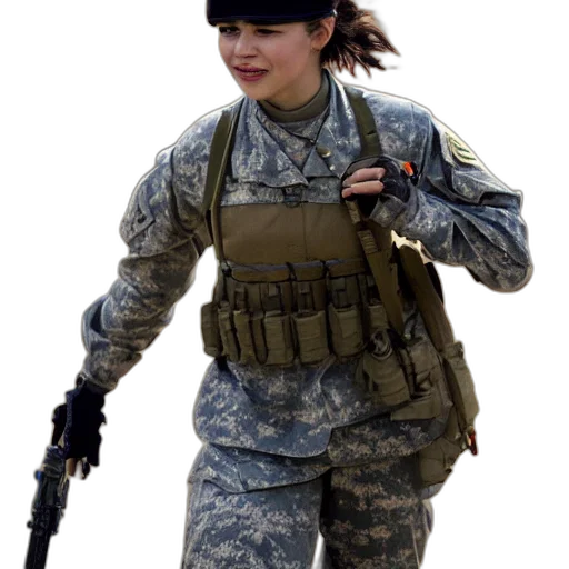 weapon, staff, jacket, face transparent PNG cut-out