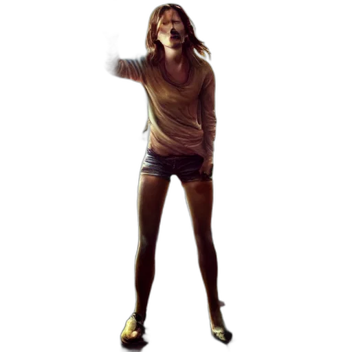 shoes, creature, dress, staff transparent PNG cut-out