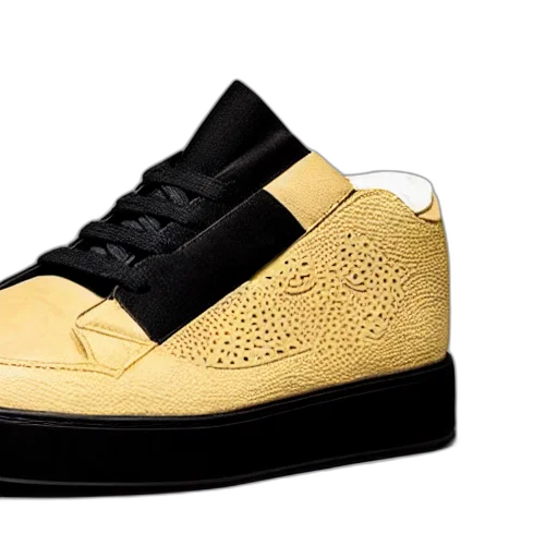 shoes, golden, sneaker, made transparent PNG cut-out