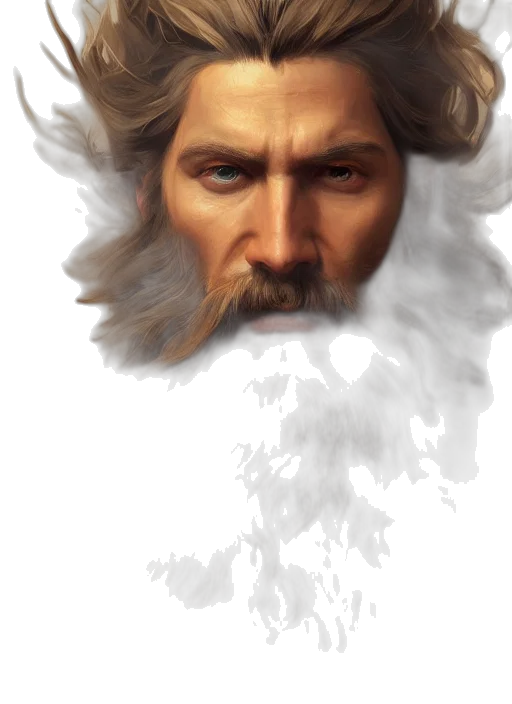 face, hair, fantasy art, photorealistic transparent PNG cut-out