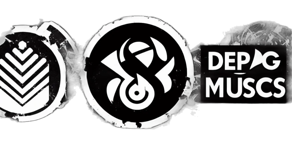 mask, staff, logo, black, background, deepdubstep, music, artist transparent PNG cut-out