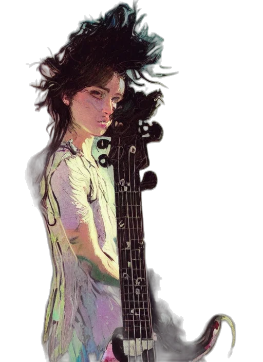 dress, concept art, watercolor, vaporwave, fantasy art, pastel, green, dark transparent PNG cut-out